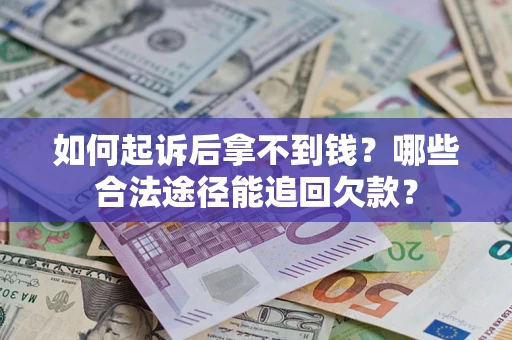 武汉如何起诉后拿不到钱？哪些合法途径能追回欠款？