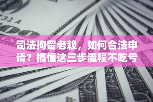 武汉司法拘留老赖，如何合法申请？搞懂这三步流程不吃亏！