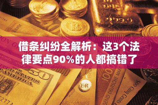 武汉借条纠纷全解析：这3个法律要点90%的人都搞错了