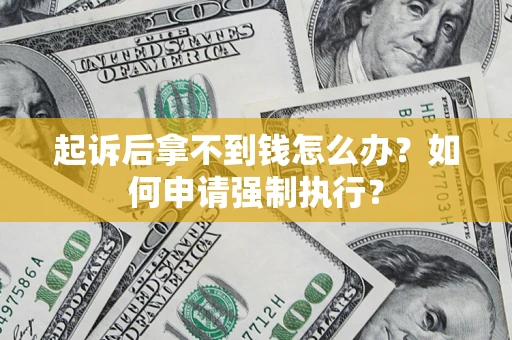 武汉起诉后拿不到钱怎么办？如何申请强制执行？