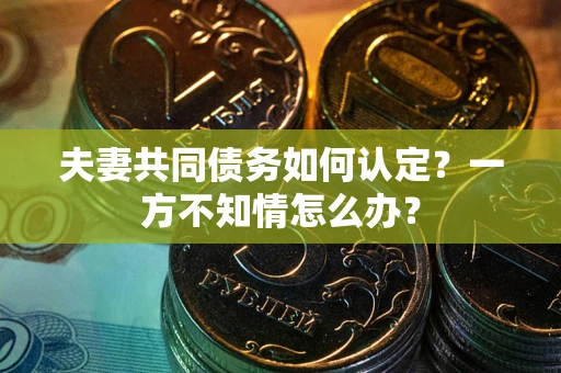 武汉夫妻共同债务如何认定？一方不知情怎么办？