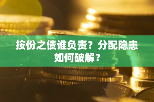 武汉按份之债谁负责？分配隐患如何破解？