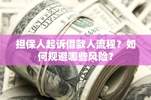 武汉担保人起诉借款人流程？如何规避哪些风险？